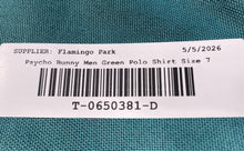 Load image into Gallery viewer, Psycho Bunny Mens Green Anglo American Design Golf Polo Shirt Size 7
