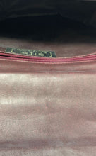 Load image into Gallery viewer, Alfa Womens Red Patent Leather Adjustable Strap Flap Over Lined Crossbody Bag
