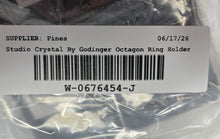 Load image into Gallery viewer, Studio Crystal By Godinger Clear Engraved Crystal Octagon Ring Holder With Box
