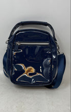 Load image into Gallery viewer, IHKWIP Womens The Stellar North/South Blue Patent Leather Crossbody Bag
