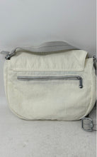 Load image into Gallery viewer, Kipling Womens White Adjustable Strap Flap Crossbody Bag With Monkey Keychain
