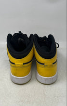 Load image into Gallery viewer, Nike Kids Air Jordan 1 Mid Yellow Black Mid Top Lace-Up Sneaker Shoes Size 6.5Y
