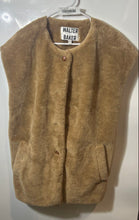 Load image into Gallery viewer, Walter Baker Womens Brown Sleeveless Round-Neck Button-Front Vest Size L
