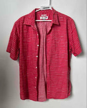 Load image into Gallery viewer, Old Navy Mens White Red Striped Cotton Classic Fit Button-Up Shirt Size Large
