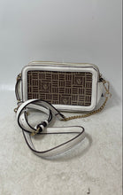 Load image into Gallery viewer, Anne Klein Womens Brown White Signature Print Adjustable Strap Crossbody Bag
