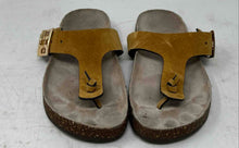 Load image into Gallery viewer, Authentic Tory Burch Womens Brown Leather Thong Sandals Size 4.5M Damaged
