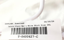Load image into Gallery viewer, Calvin Klein Mens White Infinite Non-Iron Stretch Slim Fit Dress Shirt Size 2XL
