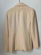 Load image into Gallery viewer, Oscar De La Renta Womens Beige Wool Long Sleeve Button Front Jacket Size 2P
