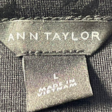 Load image into Gallery viewer, Ann Taylor Womens Black Houndstooth Long Sleeve Button Front Jacket Size Large
