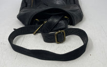 Load image into Gallery viewer, Fossil Womens Black Leather Outer Pocket Adjustable Strap Crossbody Bag
