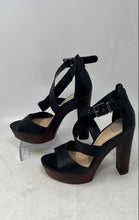 Load image into Gallery viewer, Vince Camuto Womens Black Leather Block Heel Platform Strappy Sandals Size 6.5M
