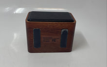 Load image into Gallery viewer, Tomax Mahogany Wood Crafted Cube Bluetooth Speaker &amp; Wireless Charger Not Tested
