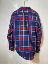 Load image into Gallery viewer, Express Mens Multicolor Plaid Cotton Long Sleeve Collared Dress Shirt Size M
