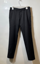 Load image into Gallery viewer, Hugo Boss Mens Black Wool Flat Front Slash Pocket Skinny Leg Dress Pants Sz 28R
