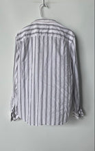 Load image into Gallery viewer, Armani Exchange Mens White Striped Long Sleeve Collared Button-Up Shirt Size M
