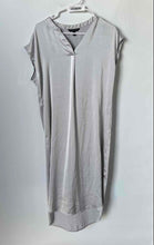 Load image into Gallery viewer, Banana Republic Womens Gray Short Cap Sleeve Notch Neck Shift Dress Size PS
