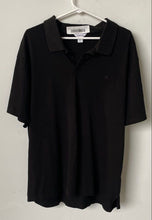 Load image into Gallery viewer, Calvin Klein Mens Black Short Sleeve Button Front Collared Polo Shirt Size 2XL
