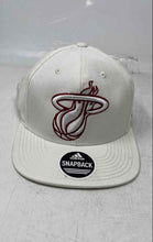 Load image into Gallery viewer, Adidas Mens White Miami Heat Embroidered Logo Basketball Snapback Cap One Size
