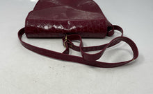 Load image into Gallery viewer, Alfa Womens Red Patent Leather Adjustable Strap Flap Over Lined Crossbody Bag
