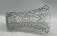 Load image into Gallery viewer, Clear Engraved Crystal Cut Decorative Collectible Scalloped Edge Flower Vase

