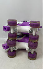 Load image into Gallery viewer, Sports Kids Purple White Light-Up Wheels Adjustable Roller Skates Size 31-34

