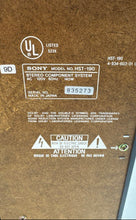 Load image into Gallery viewer, Sony Model: HST-190 Black Stereo Component System &amp; Remote-Control Not Tested
