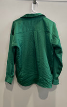 Load image into Gallery viewer, Zara Womens Green Long Sleeve Collared Button-Up Shirt Size Small
