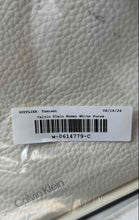 Load image into Gallery viewer, Calvin Klein Womens White Pebbled Faux Leather Inner Pocket Zip Top Shoulder Bag
