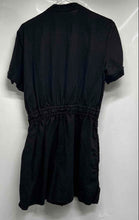 Load image into Gallery viewer, Zara Womens Black Cotton Short Sleeve Elastic Waist One-Piece Romper Size L
