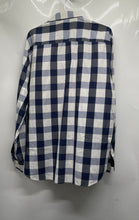 Load image into Gallery viewer, Bugatchi Mens Blue &amp; White Check Long Sleeve Shaped Fit Button-Up Shirt Size XL
