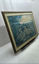 Load image into Gallery viewer, Vintage Large Framed Wall Art Print Of Kids Dancing In The Woods
