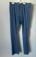 Load image into Gallery viewer, Mason's Mens Blue Flat Front Slash Pocket Straight Leg Dress Pants Size 50
