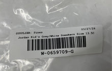 Load image into Gallery viewer, Nike Boys Air Jordan 1 Mid Gray White Lace-Up Mid Top Sneaker Shoes Size 13C
