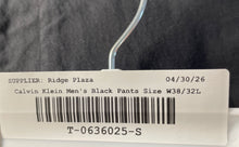 Load image into Gallery viewer, Calvin Klein Mens Black Flat Front Pockets Straight Leg Chino Pants Size W38/32L
