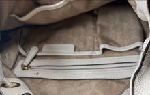 Load image into Gallery viewer, Michael Kors Womens Camden White And Gold-Tone Shoulder Strap Hobo Purse
