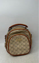 Load image into Gallery viewer, Michael Kors Womens Brown Monogram Print Leather Convertible Top Handle Backpack
