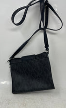 Load image into Gallery viewer, Michael Kors Womens Black Monogram Leather Shoulder Strap Crossbody Bag
