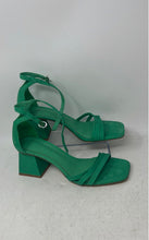 Load image into Gallery viewer, Gianni Bini Womens Green Open Toe Block Ankle Strap Heels Size 8.5M
