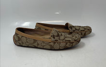 Load image into Gallery viewer, Coach Womens Beige Brown Signature Print Slip-On Loafers Shoes Size 7M
