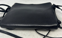 Load image into Gallery viewer, Brighton Womens Twister Black Croc Leather Double Strap Zipper Crossbody Bag
