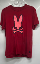 Load image into Gallery viewer, Psycho Bunny Mens Red Graphic Print Cotton Short Sleeve Pullover T-Shirt Size 4
