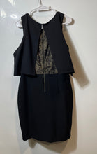 Load image into Gallery viewer, The Limited Womens Black Floral Sleeveless Back Zip Layered Sheath Dress Size 8
