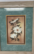 Load image into Gallery viewer, Framed Louisiana Mud Painting Art By Henry Neubig Magnolia Flowers Signed
