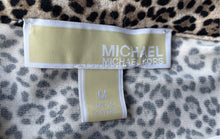 Load image into Gallery viewer, Michael Kors Womens Brown Black Animal Print Long Sleeve Blouse Top Size M
