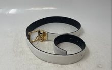 Load image into Gallery viewer, Michael Kors Womens White And Gold Buckle Logo Adjustable Dress Belt
