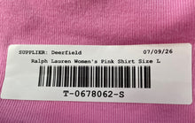 Load image into Gallery viewer, Lauren Ralph Lauren Womens Pink Cotton Cuff Short Sleeve Boat Neck T-Shirt Sz L
