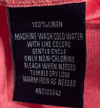 Load image into Gallery viewer, Toscano Mens Coral Pink Regular Fit Short Sleeve Collared Button-Up Shirt Size L
