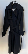 Load image into Gallery viewer, London Fog Mens Black Long Sleeve Limited Edition Belted Trench Coat Size 44L
