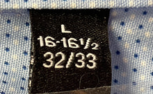 Load image into Gallery viewer, Jones New York Mens Blue Dotted Long Sleeve Collared Slim Fit Dress Shirt Size L
