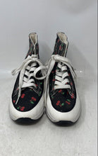 Load image into Gallery viewer, US Sports Womens Black With Cherry Print Round Toe Lace-Up Sneaker Shoes Size 8
